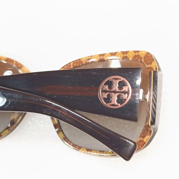 Tory Burch TY7004 Brown Gradient Polarized Sunglasses 58mm Excellent Cond - Picture 8 of 11